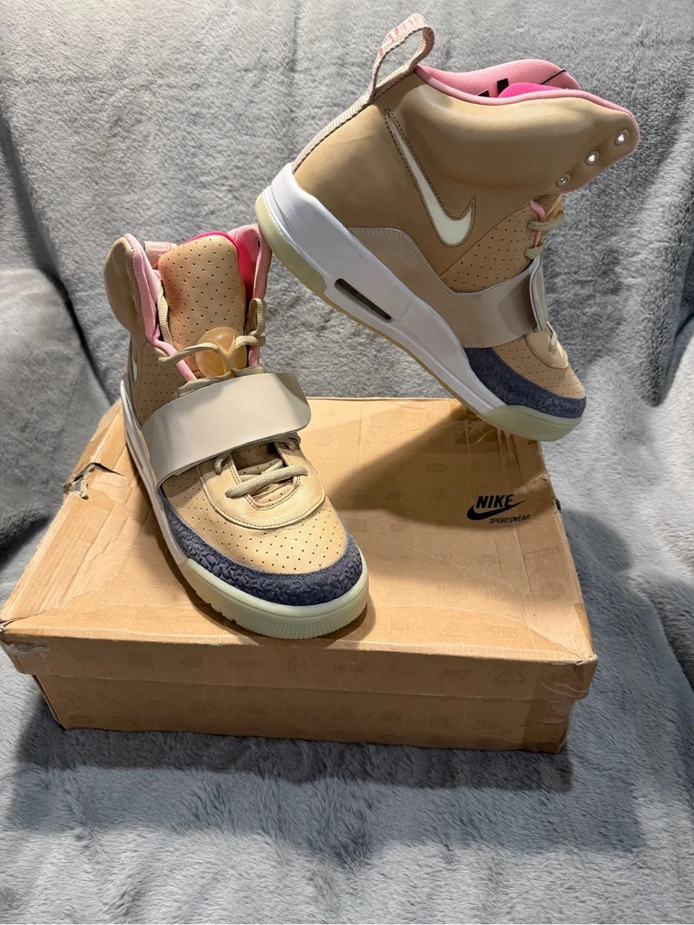 Nike Air Yeezy 1 Net Tan 2009 Size 13 DS Brand New OG ALL Firm Midsole Grail